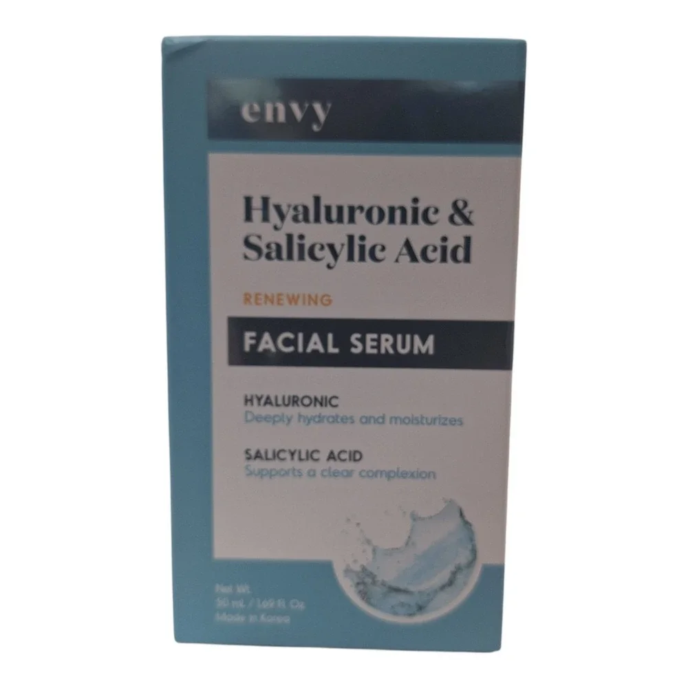 Envy Hyaluronic &‎ Salicylic Acid Facial Serum Renewing Hydrating Clearing NEW